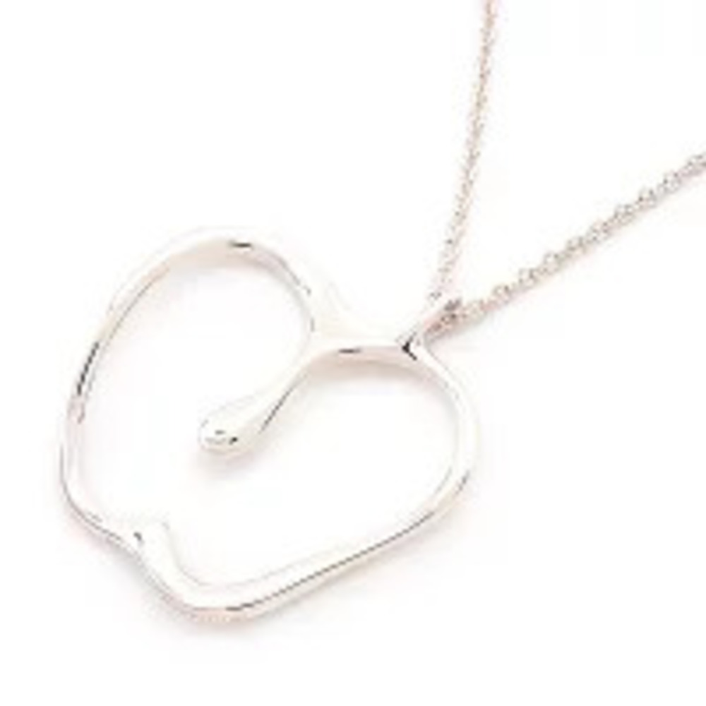 Tiffany Co Elsa Peretti Apple Long Necklace Sterling Silver